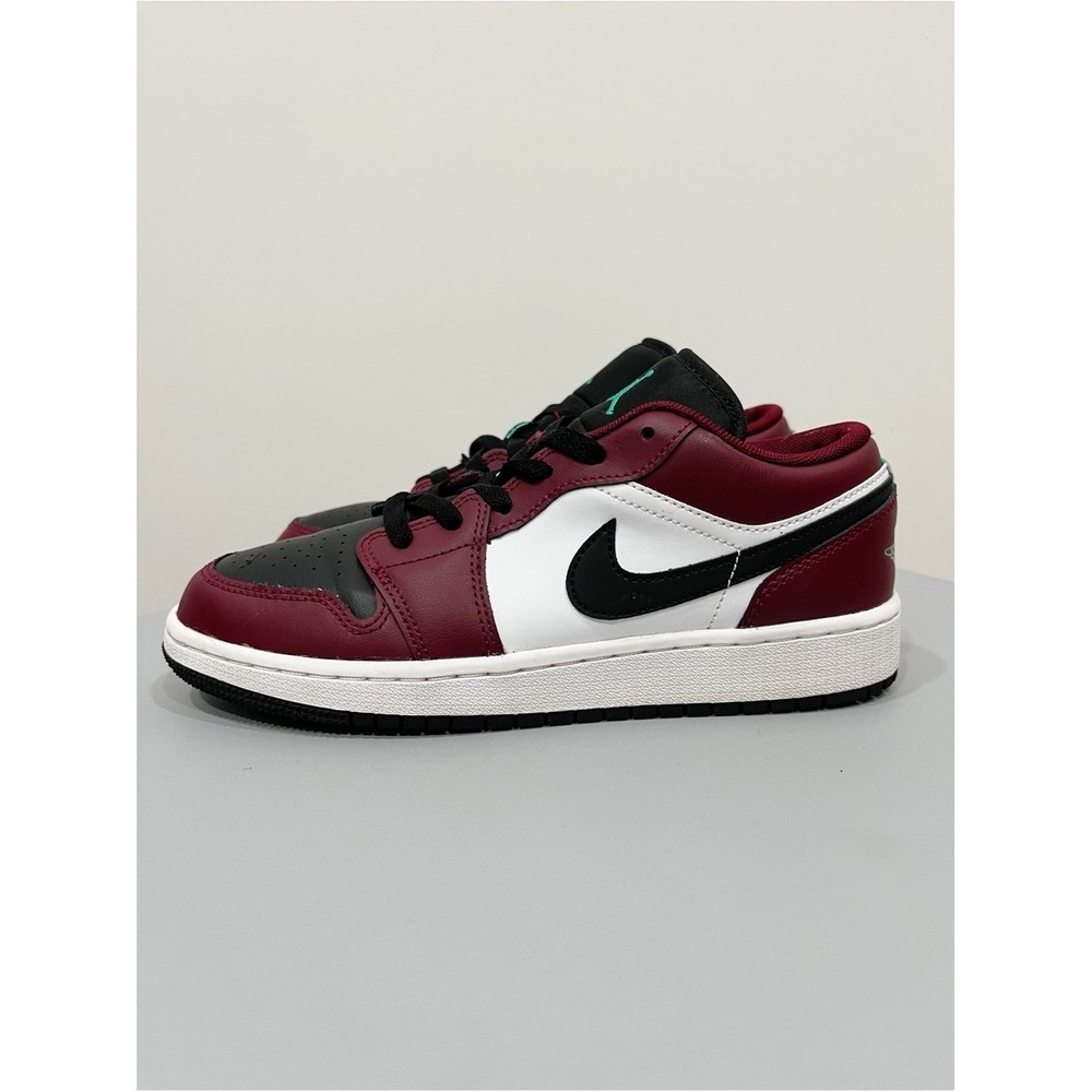 Nike Air Jordan 1 Low SE Dark Beetroot White Green 5Y Womens 6.5 DM0589-635